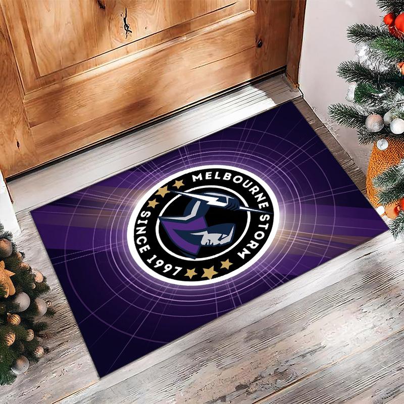 Melbourne Storm Tappeto in Velluto di Cristallo Morbido Anti?Tappetino Antiscivolo Comodo per Casa Soggiorno Camera da Letto Tappeto Decorativo