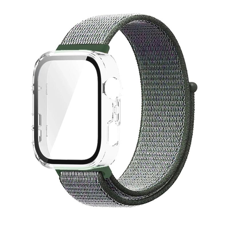 Pasek Nylonowy+Etui PC do Huawei Watch Fit 3/4/4 Pro Chroniące przed Upadkiem+Wygodna Oddychająca Opaska na Nadgarstek Correa