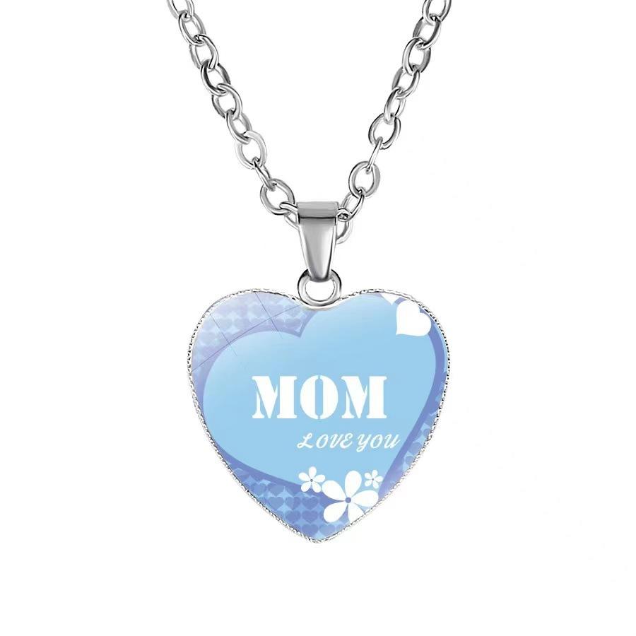 Accessories Mom's Love MOM Heart Pendant Simple Holiday Gift Fashion Versatile Necklace Women