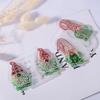 Christmas Santa Silicone Mould Keychain Xmas Tree Hanging Pendant Mold with Hole Luggage Tag Charm Jewelry Making Craft