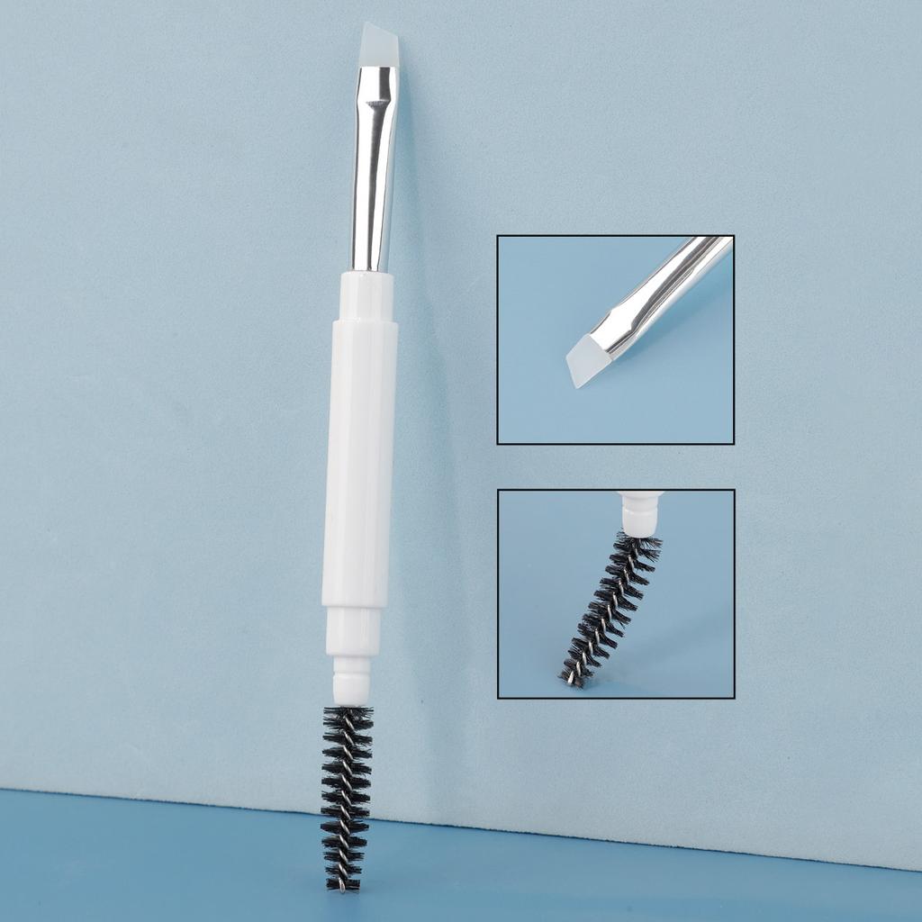 1/2/3ks Přenosný oboustranný kartáček na obočí Spirálový kartáček Štěteček na oční linky s krytkou Štětec na make-up Nástroj na prodlužování obočí