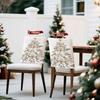 2/4/6pcs/set 45x55cm Christmas Tree Bow Chair Cover Table Decoration Dining Seat Chair Covers Dining Room Bar Party Banquate