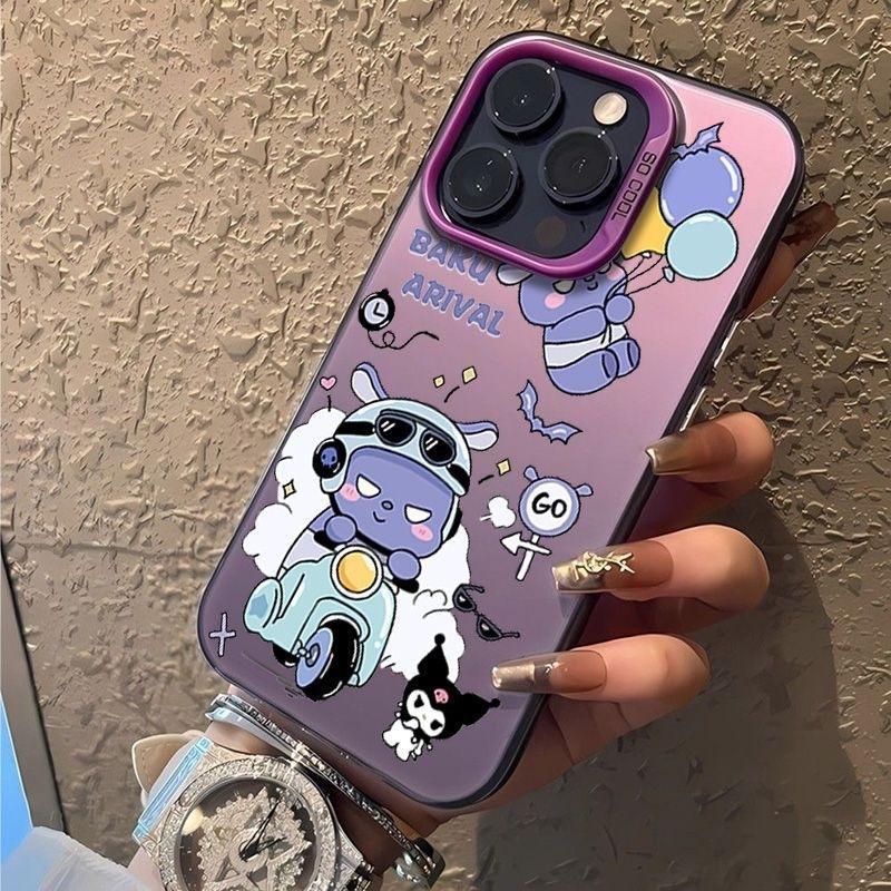 Moto Baku is suitable for Apple 15 couple iPhone14 cute mobile phone case 13mini anti-drop 12pro new 1.
