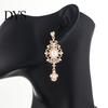 Pendant Earrings 1 Pair Dangle Royal Court Design Faux Pearl Geometric Pattern Classical Temperament Dress Up Ornamental Retro Baroque Stud