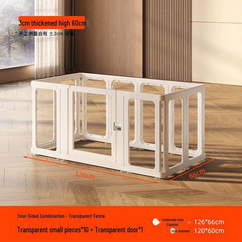 60CM High Transparent Indoor Dog Fence - Flexible Barrier for Small Pets