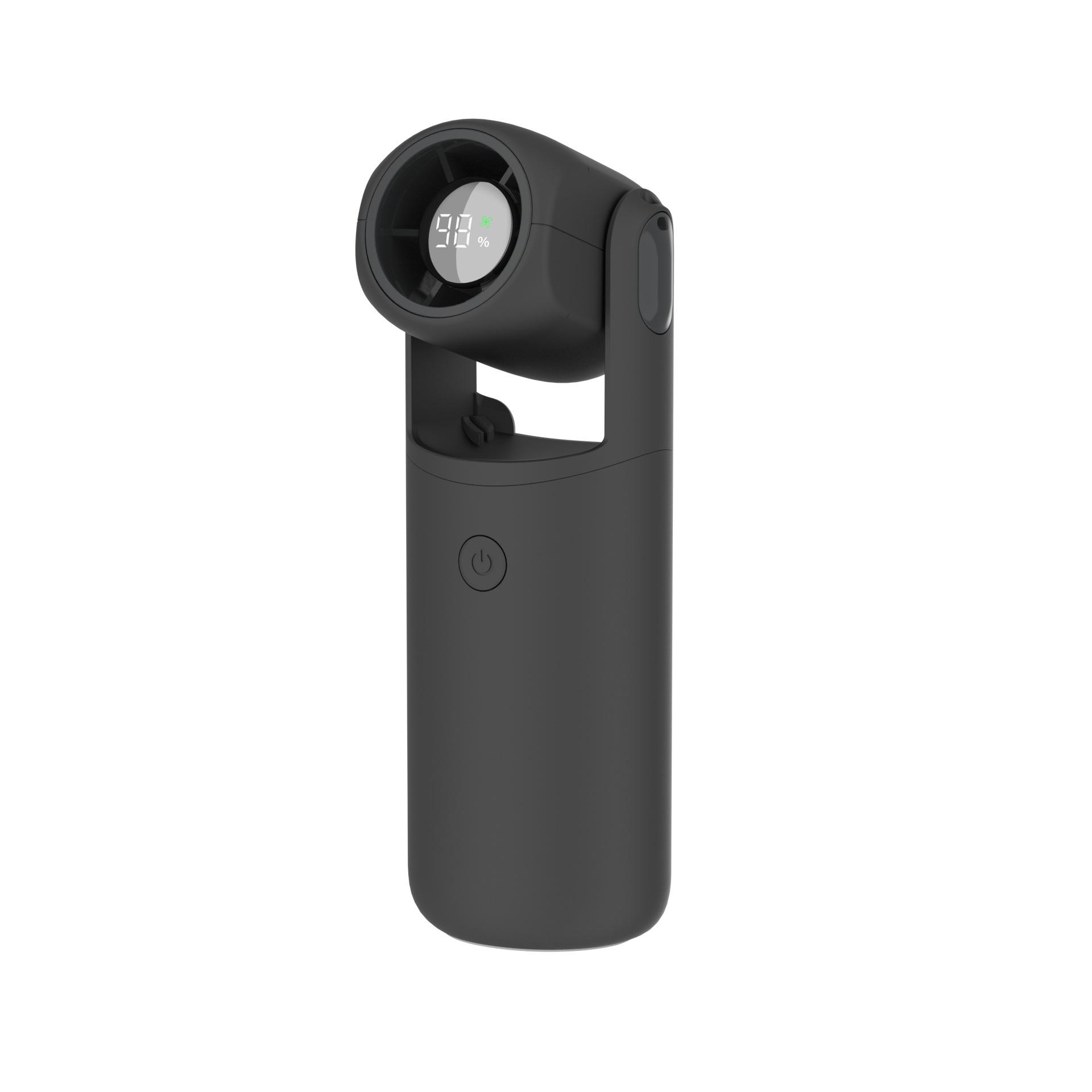 2026 Mini Portable High-Speed Handheld USB Fan, Five-Speed, Digital Display, Foldable Design 64*45*133MM
