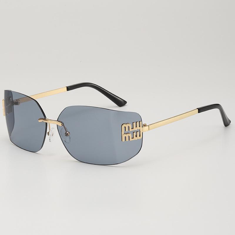 JYL TS Rimless Sunglasses Zhang Yuanying Style UV Protection Fashion 81068