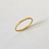 2/4mm Tiny Thick Selection Gold Color Beaded Stainless Steel Rings for Women Retro Statement Plain Band Knuckle Stacking Jewelry
