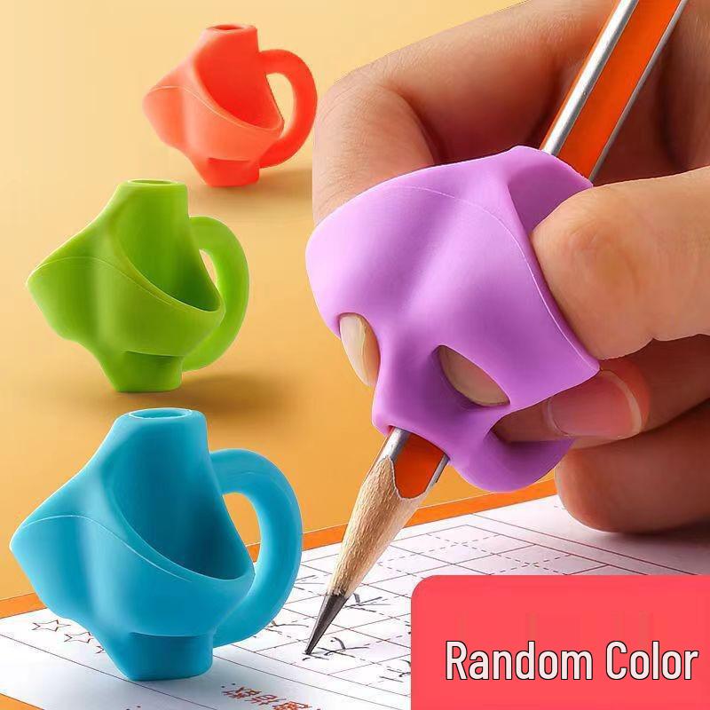 Three-Finger Pen Grip Corrector for Beginner Writing Practice
