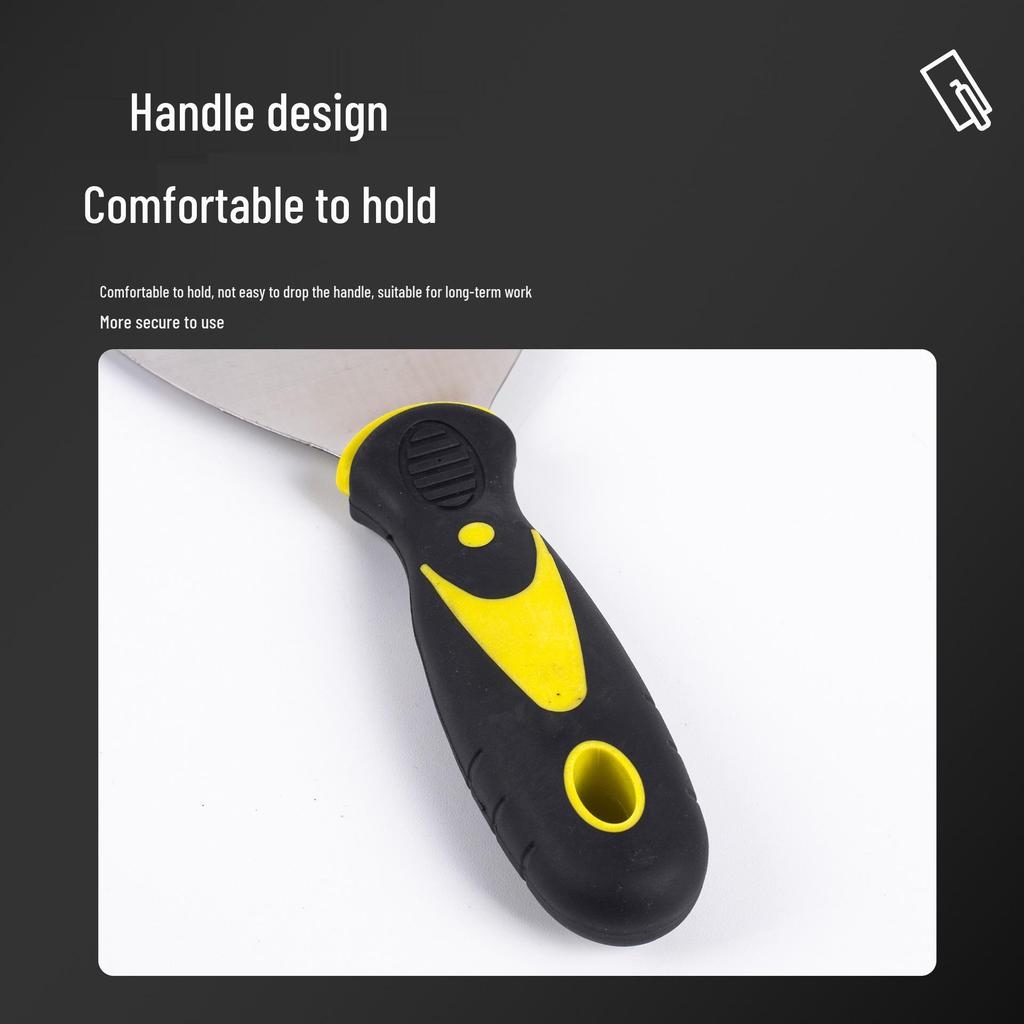 Two-Color Stainless Steel Putty Scraper: Thickened Decorative Shovel and Cleaning Tool