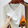 Black Women's Long-sleeved Summer New Half-sleeved Slim-fit T-shirt Simple Versatile Top Women