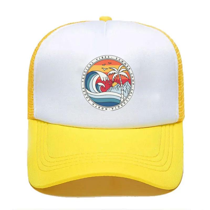 Berretto da Baseball da Spiaggia per Surf Sportivo Uomo Donna Regolabile Cappello Trucker da Surf Primavera Snapback Cappellini Berretto da Baseball