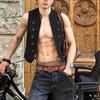 Striped Summer Incerun Men Sleeveless Open Front Casual Tank Tops Waistcoat Vests
