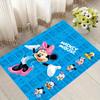 1 ks koberečku s motivem Mickeyho a Minnie, protiskluzová podložka, design kreslených postaviček, měkký samet, dekorace do místnosti, omyvatelný