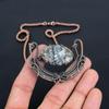 Glamorous Pinolith Gemstone Handmade Copper Wire Wrap Necklace Jewelry For Love