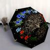 Starry Night Tree of Life Wall Art DecorUmbrella, Portable 3-Fold Compact Umbrella for Men & Women Gift