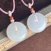 Xinjiang Mutton Fat Hetian Jade Ping An Kou Pendant – Fine Texture, Warm & High-Density Jade.