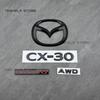 AAEU1 For CX-30 2020 2021 2022 2023 2024 Year Front Logo Emblem Letters Badge Car Rear Trunk Sticker Gloss Black Accessories