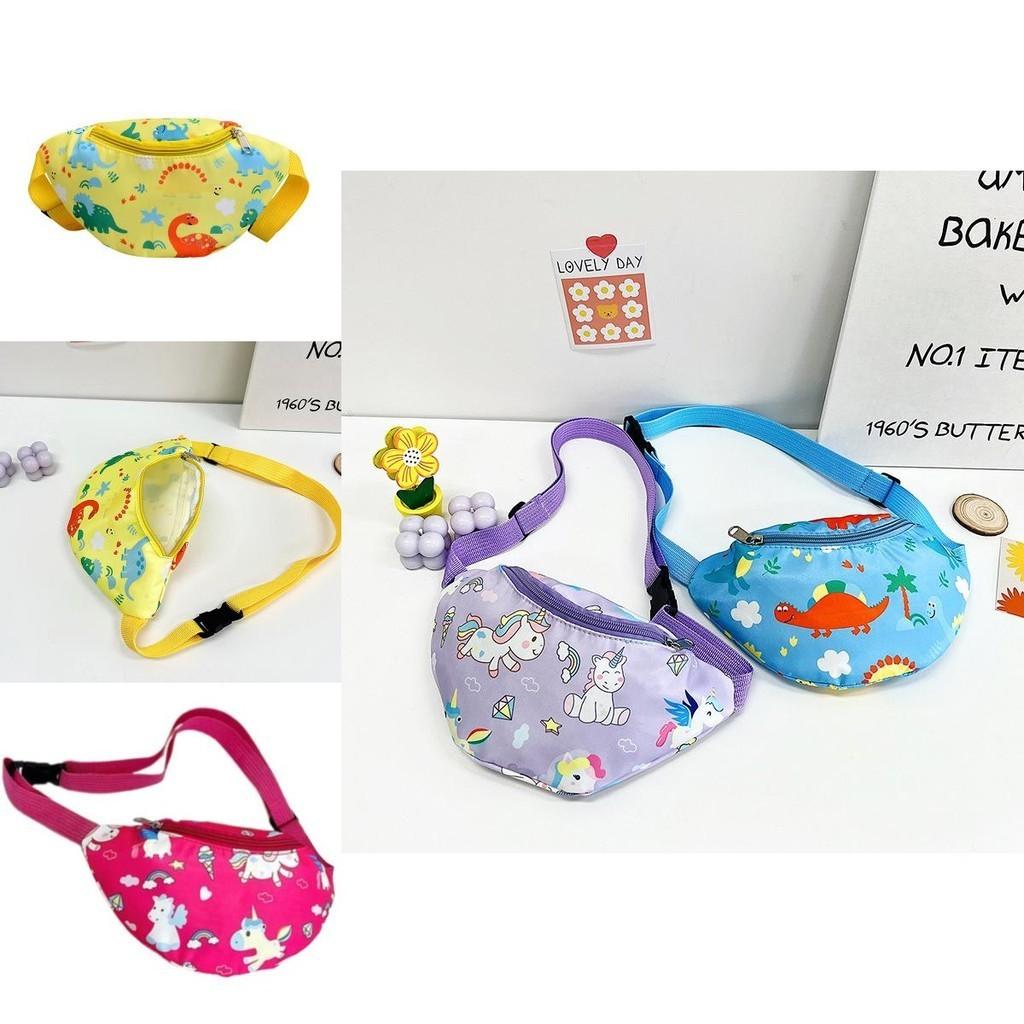 Niedliche Einhorn Kinder Hüfttasche Cartoon Dinosaurier Umhängetasche Nylonmaterial Leicht Und Diebstahlsicher