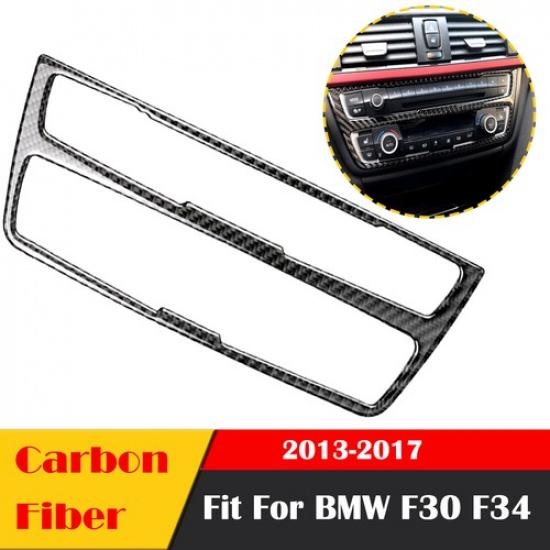 

Center Console Carbon Fiber Frame CD Panel Cover Trim For BMW F30 F34 2013-2017