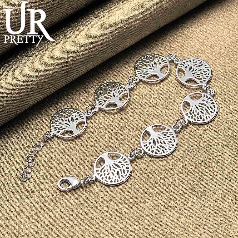 Bransoletka Drzewo Życia ze srebra próby 925 Modna biżuteria ślubna