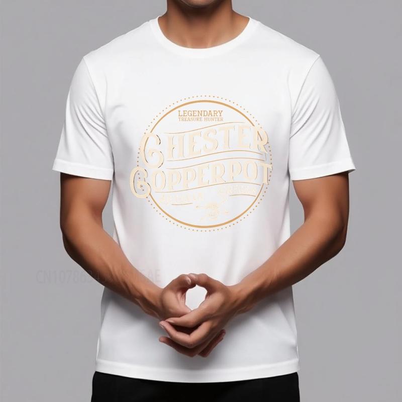 Coton été Pour homme t-shirt Chasseur de trésors légendaire Ghester Copperpot Astoria Oregon Manches courtes Street Wear Col rond hauts