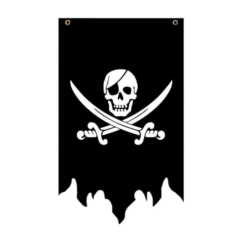 Jolly Roger Flags,Skull Crossbones,Double Broken Skull With Knife Pirate Flag Jack Rackham Jolly Roger For Halloween Decoration