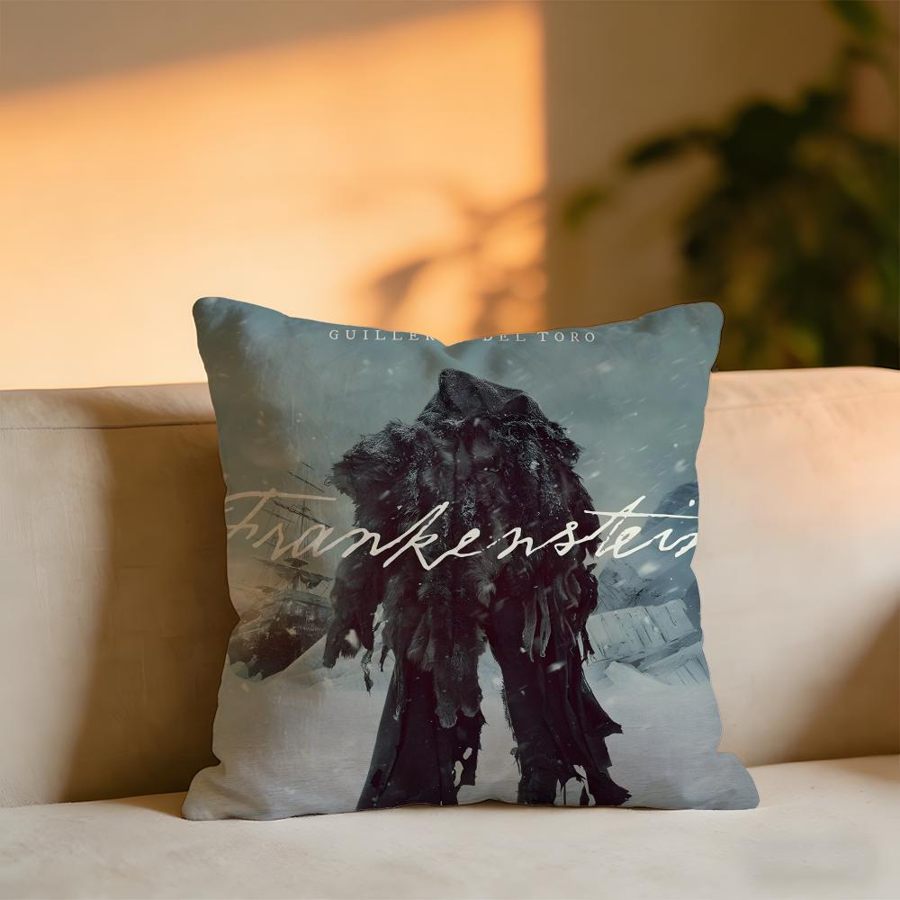 Frankenstein Cushion Cover Cozy Velvet Throw PillowSoft Warm Cushion For Sofa  Bed