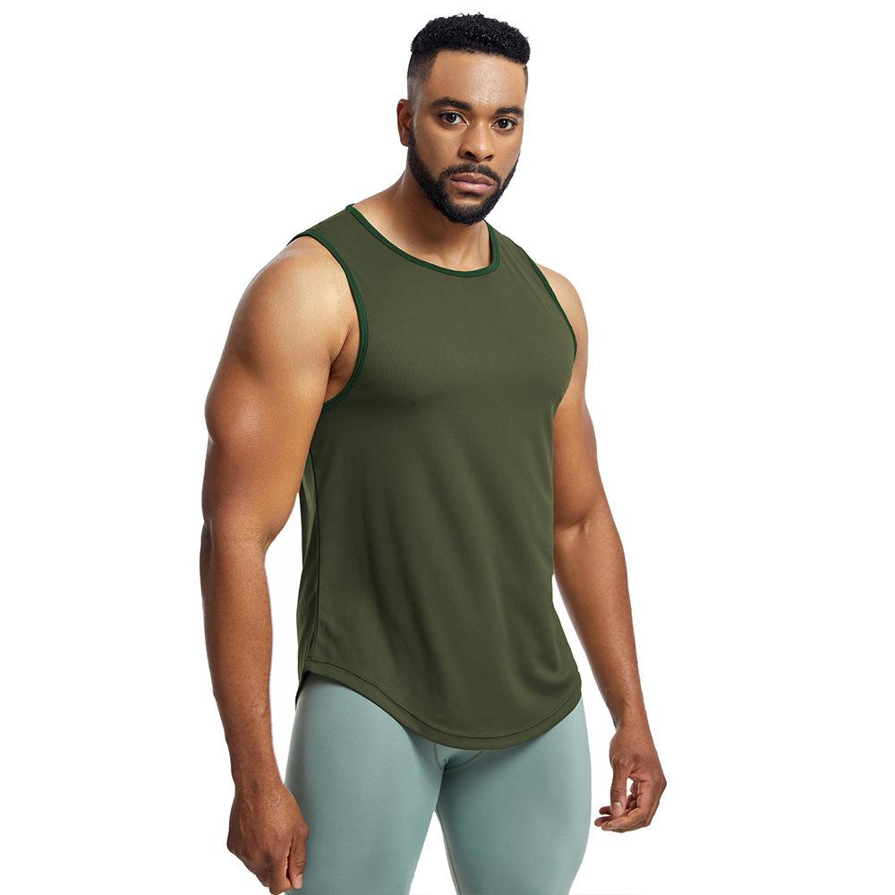 Men's sports vest - Summer loose large-sized fitness vest for running, short-sleeved shirt