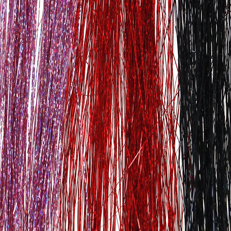 120 fili Capelli Tinsel Bling Seta Capelli Flare Fili Glitter Arcobaleno Decorazione per capelli
