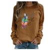 Women Casual Printing Long Sleeve Sweatshirt Pullover Shirts Top Blouse