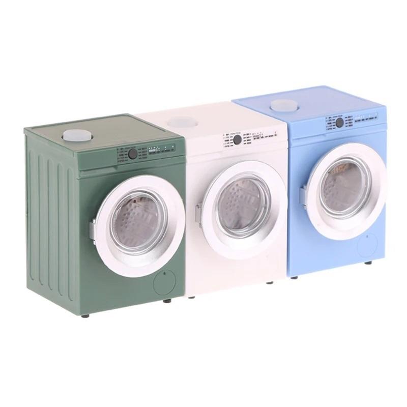 Miniature Dollhouses Washing Machine 1 12 Scale Realistic Spin and Wash Appliance Portable for Dollhouses Laundry Room