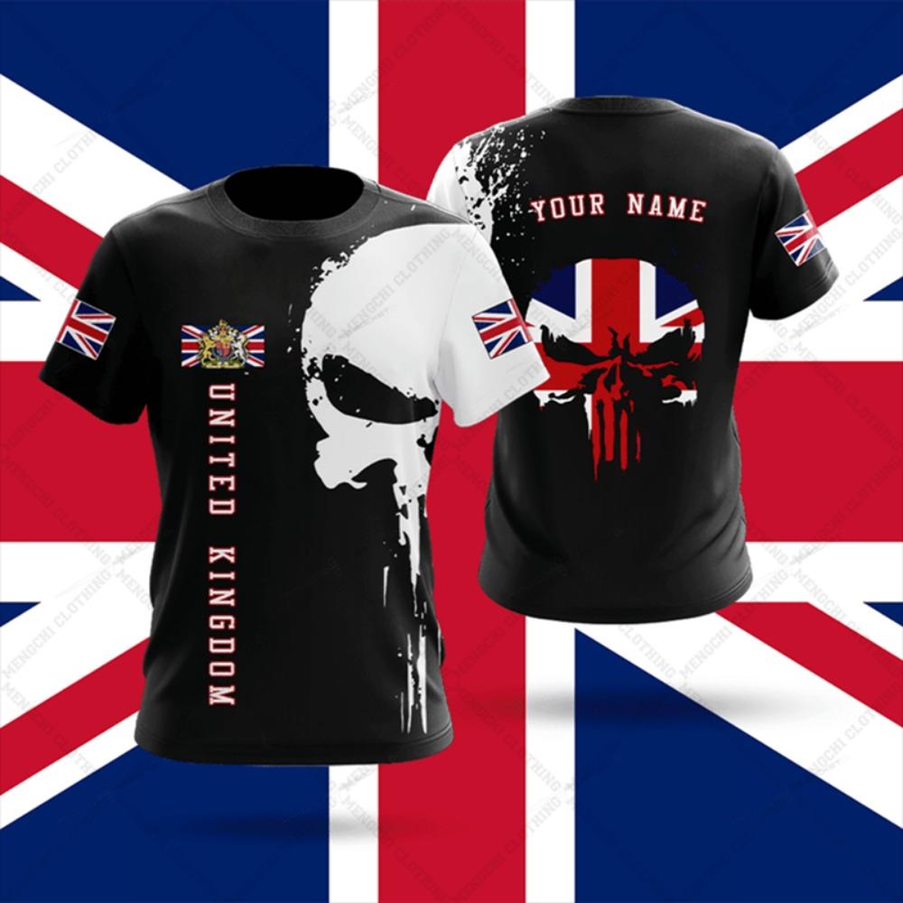 Customize England Football Tees Summer Cool Sportswear For Men Oversized Loose Jersey O-neck Short Sleeve T-shirts Daily Tops