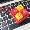 1/2Pcs Keychain Pendant Warning Sound Simulator Key Chain with 4 Authentic Cockpit Alarm Sounds Rugged Durable Design Stress Relief Click Buttons Key