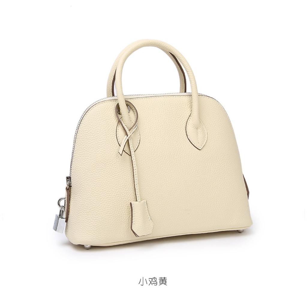 Bags bag 2025 light luxury niche large-capacity bowling bag, high-end leather messenger women's bag shell bag