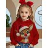 Autumn and Winter Children's Christmas 3D Printed Hooded Fashionable Versatile Trend Breathable Casual Hoodies & Sweatshirts (Girls)
