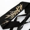 Chinese Traditional Embroidery Waist Band Wide Black Waist Belt Dress Decor Hanfu