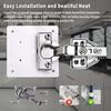 10pcs Cabinet Hinge Repair Plate, Stainless Steel Hinge Fixing Plate Bracket kit with Mounting Screw for Furniture and Kitchen Cabinet Door, Protect