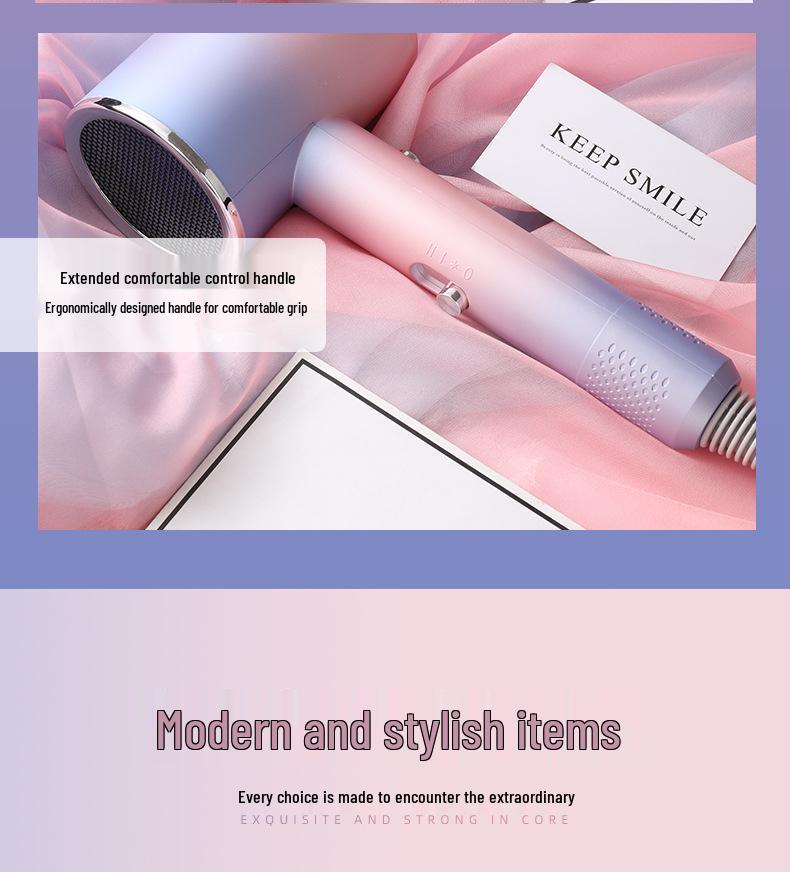 Hochleistungs-Grenzüberschreitender Haartrockner mit Blaulicht-Ionenpflege