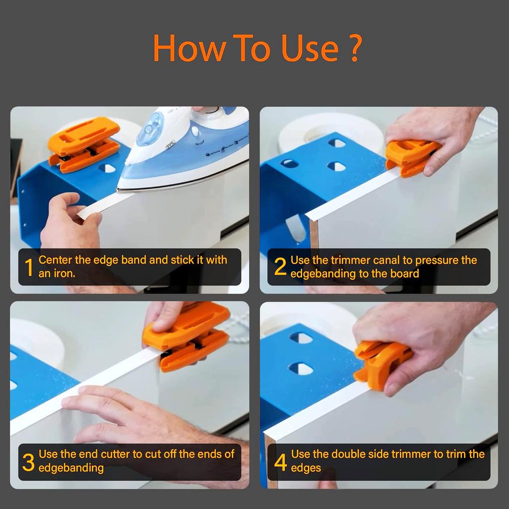 3 In 1 Manual Woodworking Edge Trimmer Right-angle Woodworking Planer Edge Banding Scraper Chamfering Round Corner Scraper