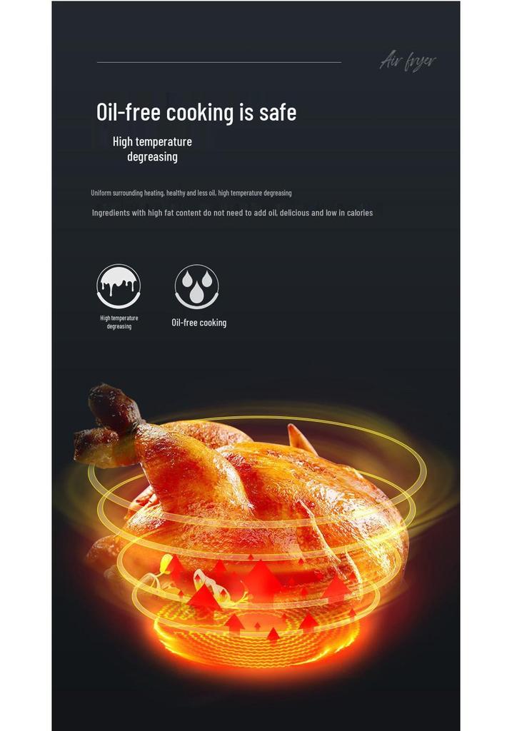 Wielofunkcyjny elektryczny frytkownica beztłuszczowa 4L – Frytkownica i piekarnik bezolejowe, bezdymne
