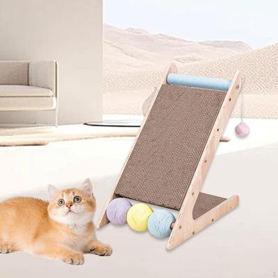 Katzenkratzrampe Kratzbaum Möbel schützen Kratzmatte Brett Spielzeug Bälle für