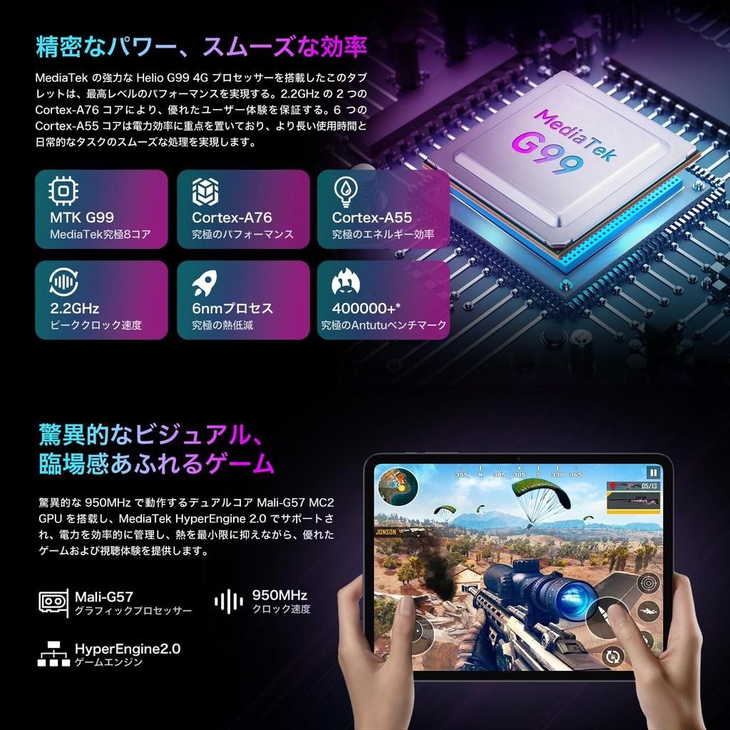IPS Tablet Calling BMAX PAD Android 15 CPU Helio 90Hz High Refresh Rate Fast 4G L1 Compatible I12 Power 2.4K 11.4-inch Wi-Fi/SIM Model Tablet,