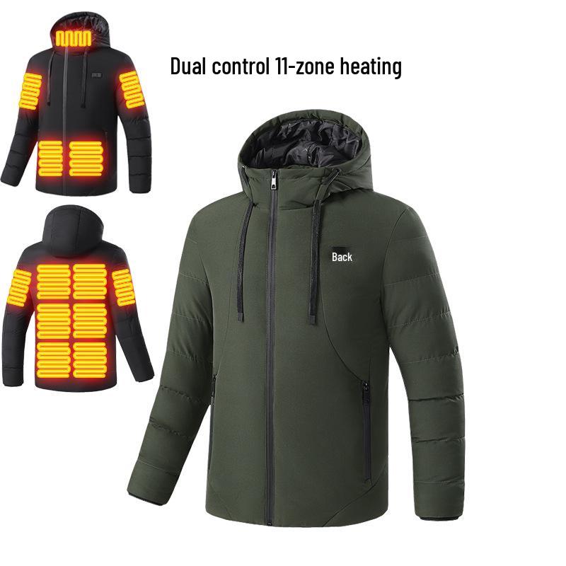 Men's 15-Zone USB Heated Cotton Jacket: Smart, Constant Temperature for Winter Cold Protection