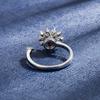 Bague Or Rose Plaqué Cuivre Très Vendue pour Femmes Style Coréen Bijoux de Main Fille aux Fleurs Dopamine Vente Chaude