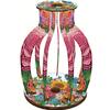 Acrylic Wood Diamond Painting Tabletop Vase Ornaments Kit 5D DIY Diamond Painting Desk Ornament Flower Vase