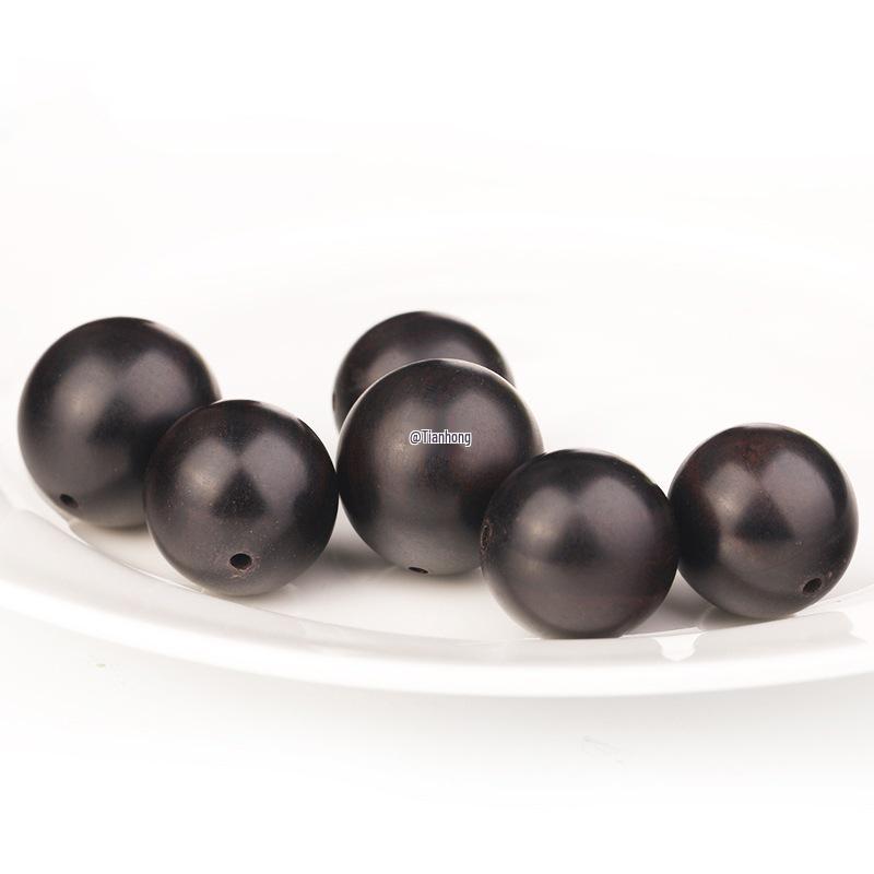 Ινδονησιακός Μαύρος Έβενος Σανταλόξυλο Μάλα Βραχιόλι με Χάντρες Κεφάλι Βούδα