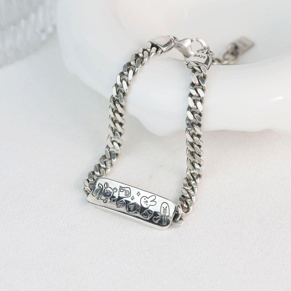 

Silver 925 Bold Tack Chain Bracelet