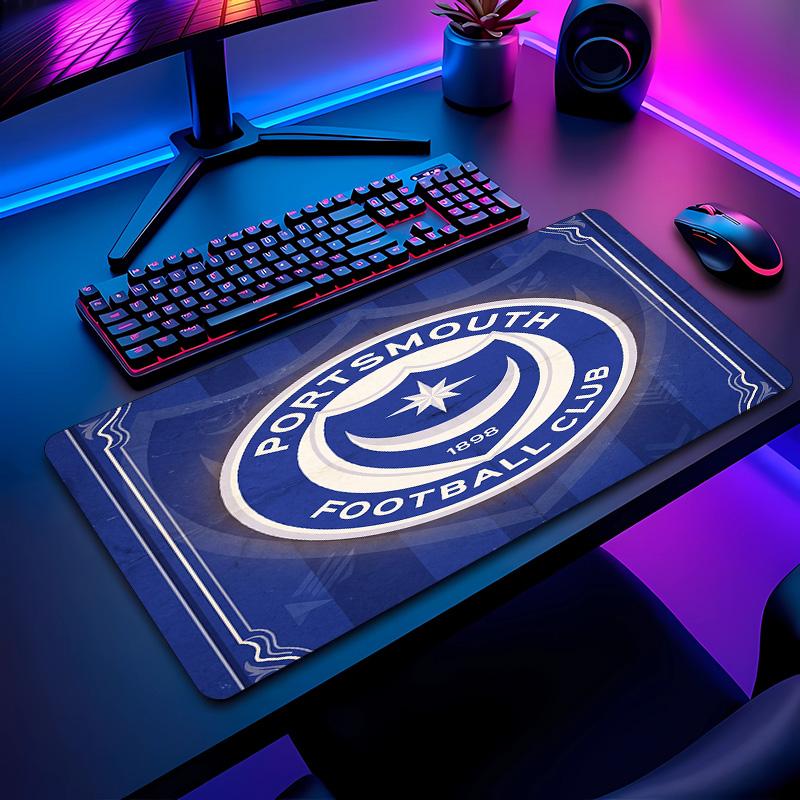 Portsmouth FC Football Pattern Mouse Pad Non?Slip Rubber Base Gaming Mousepad For Desk Office Home