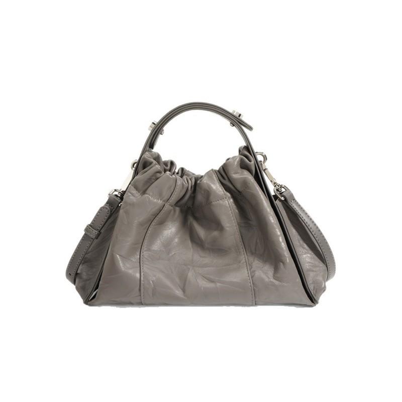 Small Niche Design Hand Grip Pattern Cowhide Handbag Classic Versatile Women's Crossbody Bag Fashionable Retro Shoulder